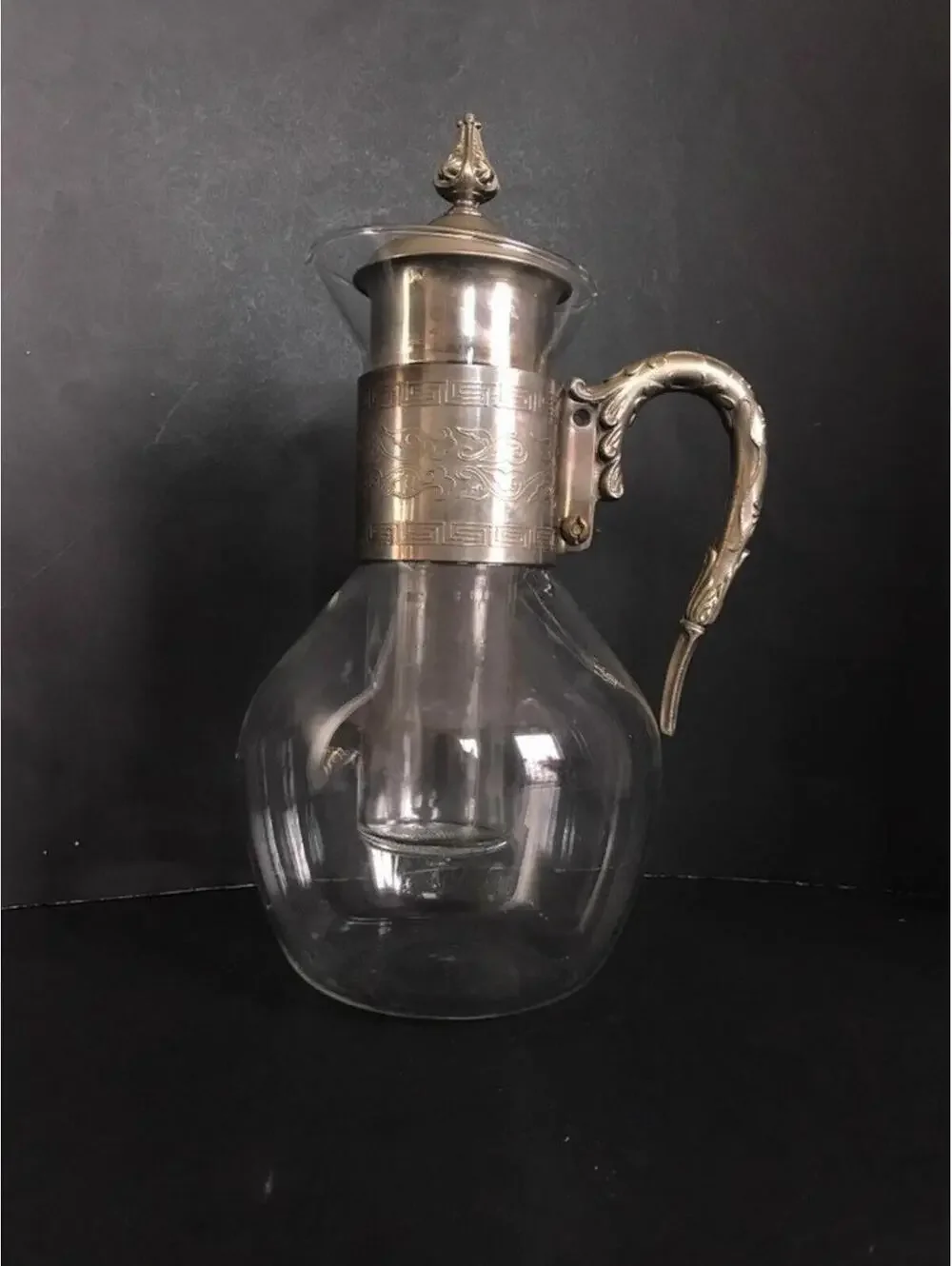 Mid Century Coffee Carafe, Glass Coffee Carafe with Lid, Hot Cold Beverages